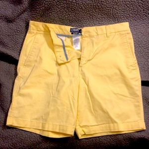 Chaps Shorts, Stretch Style, Yellow